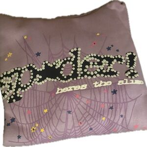 Purple Graphic hoodie with Sp5der Web Design